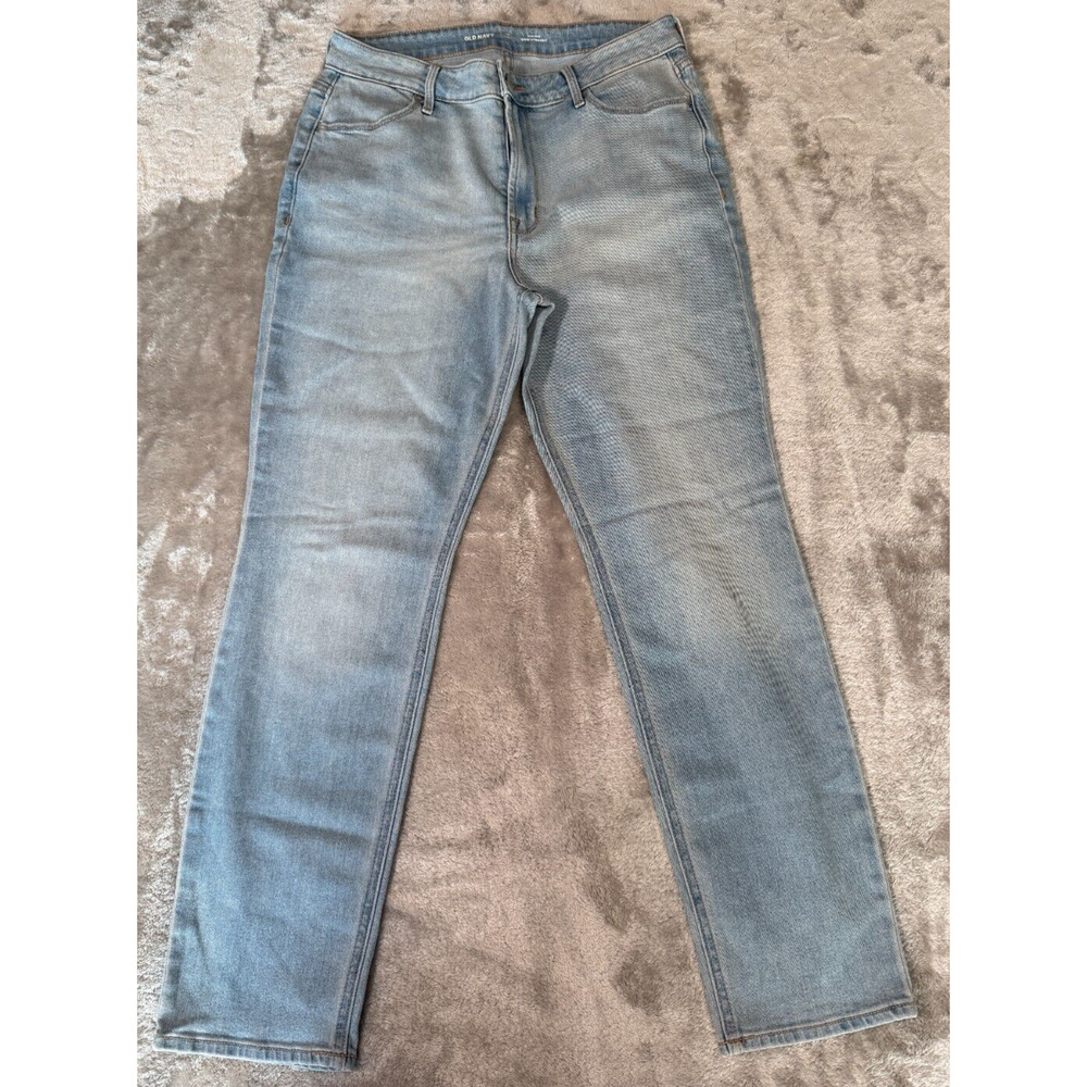 Old Navy High Rise Wow Straight Blue Jeans Womens 10 Short Cropped
